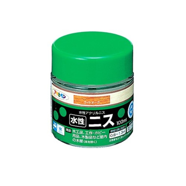 【ポイント20倍】水性ニス ライトオーク 100ML【5個セット】【代引不可】｜インテリアの壱番館