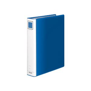 【尖んがり20倍】（まとめ）熱電子管整理保存用具＜エコ＞ 片食い違い A4タテ 50粍とじ 青 10冊
