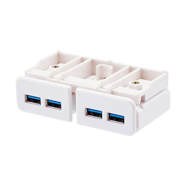 【ポイント20倍】LIHIT LAB. USB3.0ハブ 机上台専用 A-7337-0-WH