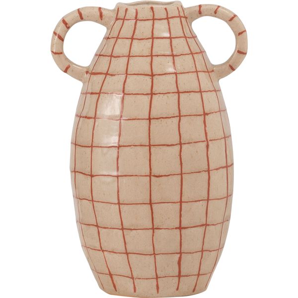 【マラソンでP最大49倍】フラワーベース ベージュ (約W19.5×D16×H29cm) 完成品