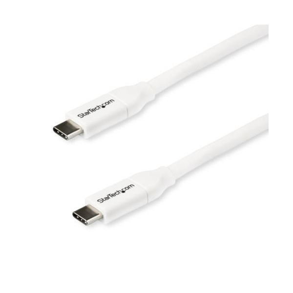【尖んがり20倍】StarTech.com USB2.0 Type-C有線テレビ 給電申し受ける相応う TypeC（牡）-TypeC（牡） 2m 白いことUSB2C5C2MW 1本