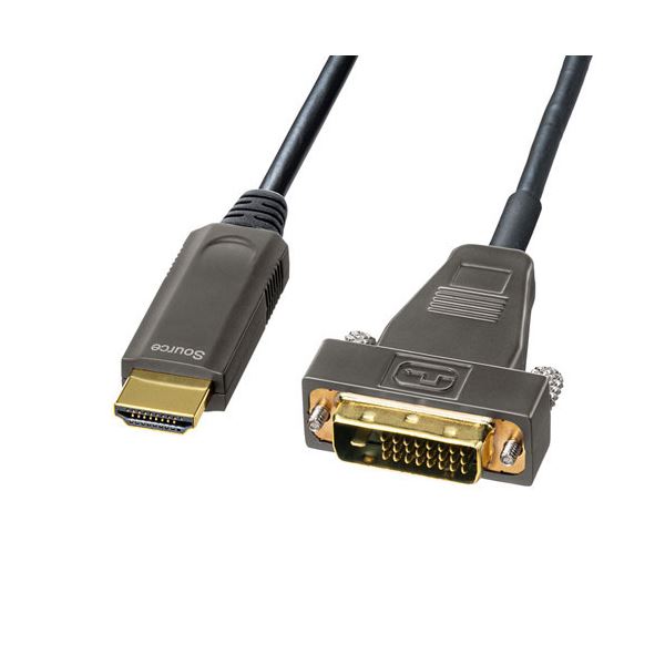 【クーポン配布中】サンワサプライ HDMI-DVI AOC（光ファイバ）ケーブル 10m KM-HD21-FB100