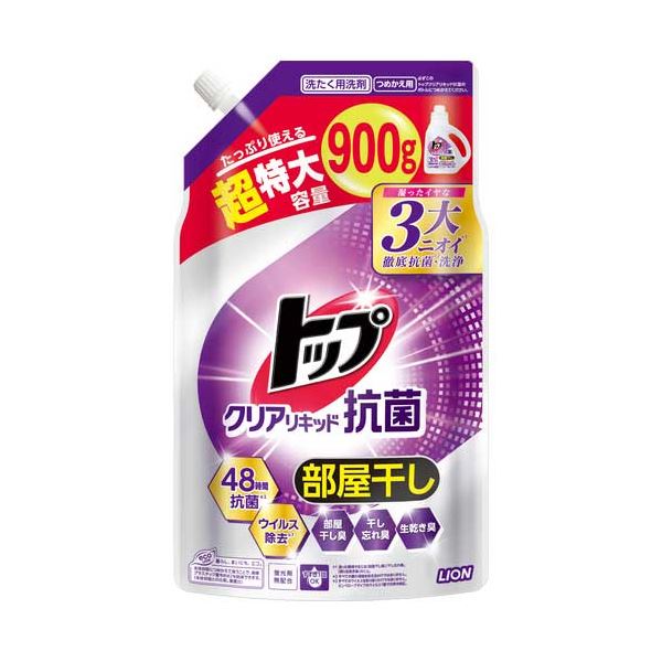 【ポイント20倍】(まとめ) トップクリアリキッド抗菌つめかえ用 900g 【×5セット】