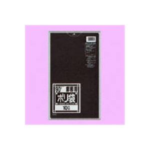 【百貨店SALEでP最大限度47倍】（まとめ）日本サニパック ポリゴミ袋 N-92 黒 90L 10枚【×10仕掛ける】