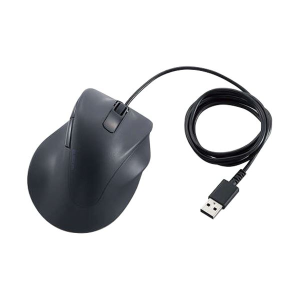 【尖んがり20倍】エレコム 静音有線二十日鼠 EX-G 5名取り草 L大きさ 黒いこと M-XGL30UBSKBK 1個