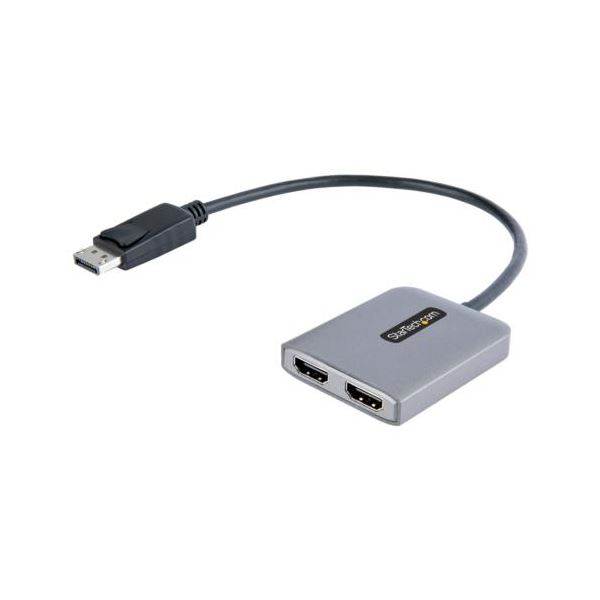 【尖んがり20倍】StarTech.com MSTこしき／DisplayPort1.4繋ぎ合わせる 2画面／4K60HzHDMI／30珊有線テレビ／HDMI分かちあう器 MST14DP122固定ディスク 1個
