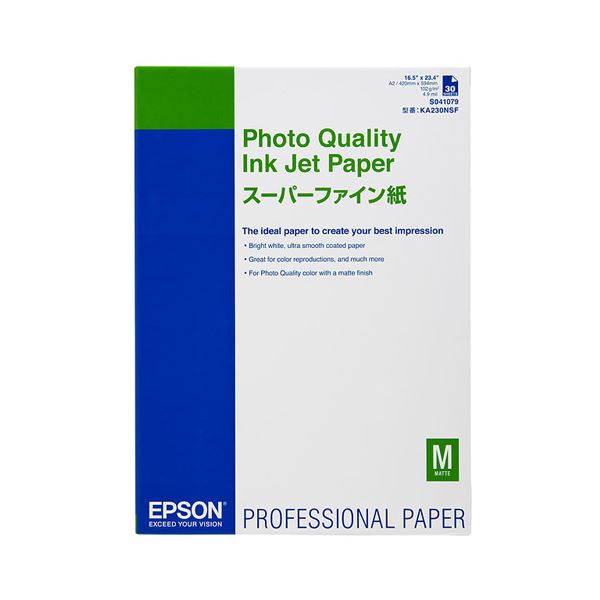 【引き換え証離れ離れ中】（まとめ） エプソンスーパーファイン紙 A2 KA230NSF 1冊（30枚） 【×3仕掛ける】
