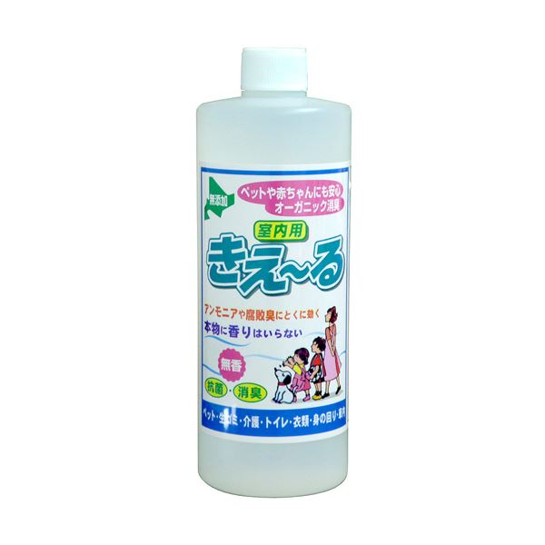 【尖んがり20倍】（まとめ） 周囲の状況大善バイオで消臭 抗菌 きえーる 室内用 無香 詰替用 500ml 1個 【×3書き割り】