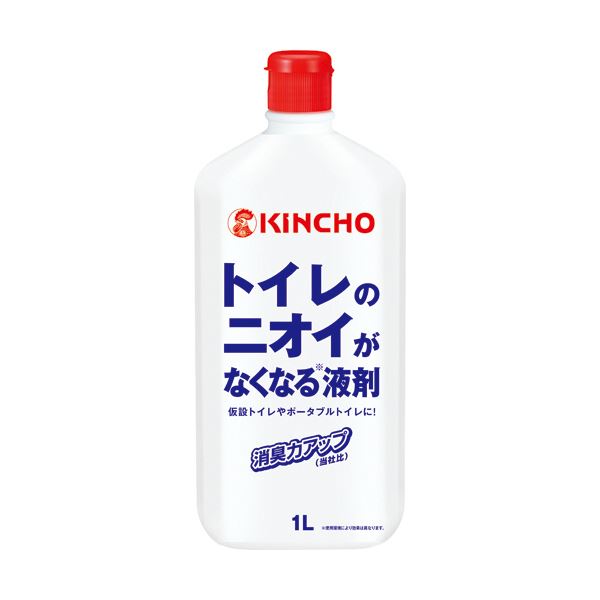 【尖んがり20倍】（まとめ） 大日本除蟲菊KINCHO 室内用便器のニオイがなくなる液剤 1L 1本 【×3書き割り】