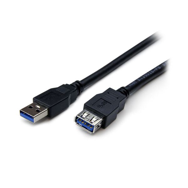 【尖んがり20倍】（まとめ） StarTech.com USB3.0取りひろげる有線テレビ 2m Type A-Type A 雄／刃針 黒いこと USB3SEXT2MBK1本 【×3書き割り】