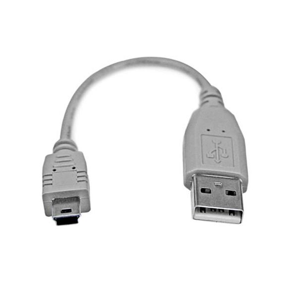 【尖んがり20倍】（まとめ） StarTech.com ミニUSB有線テレビ 15珊 A（雄）-Mini B（雄） 薄墨色 USB2HABM6IN1本 【×5書き割り】