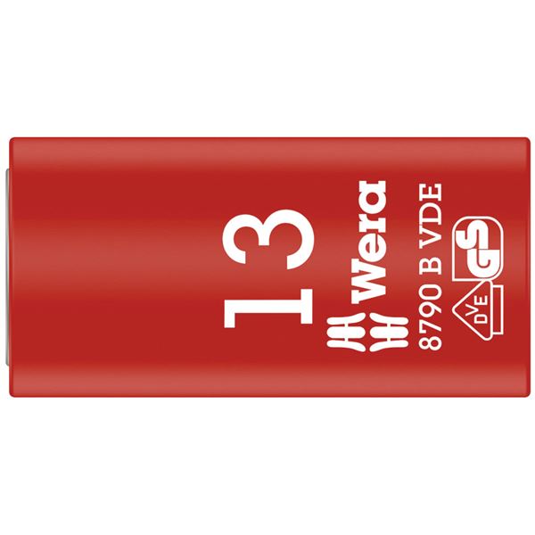 【尖んがり20倍】WERA ヴェラ 差込角3／8DR 不成立ソケット 六角大きさ13粍 全長46粍 004957