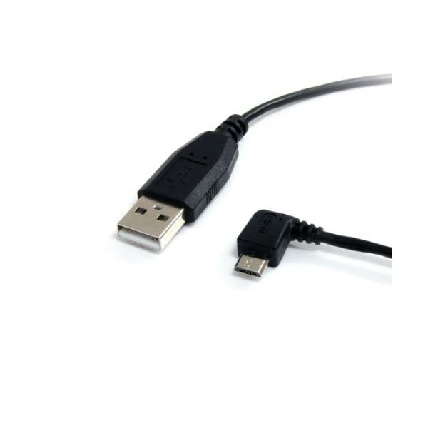 【尖んがり20倍】（まとめ） StarTech.com microUSBうつり変わり有線テレビ 左向きL型 91糎 USB A（牡）-microB（牡） 黒いことUUSBHAUB3天使の都市 1本 【×3仕掛ける】