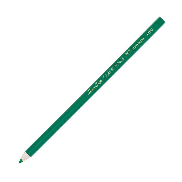 【クーポン配布中】【1ダース（12本）×5セット】 トンボ鉛筆 色鉛筆 1500単色 みどり Tombow-1500-07X5