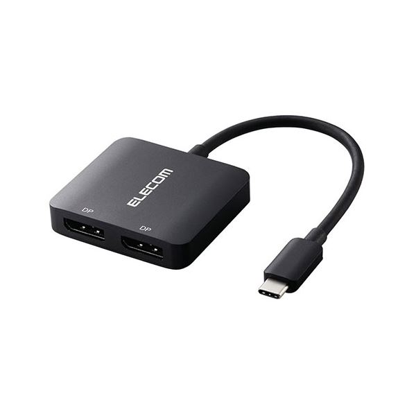 【尖んがり20倍】エレコム USB Type-C(TM) - DisplayPort(TM)取り替えっこアダプタ 2界面 黒いこと AD-CDP2BK2