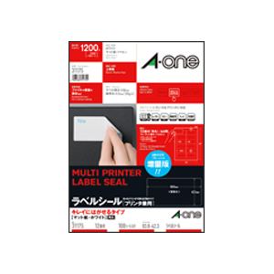 【マラソンでポイント最大47.5倍】エーワン ラベルシール(プリンター兼用) キレイにはがせるタイプ マット紙・ホワイト A4判 12面 83.8×42.3mm 四辺余白付 角丸 31175 1冊(100シート)|インテリアの壱番館