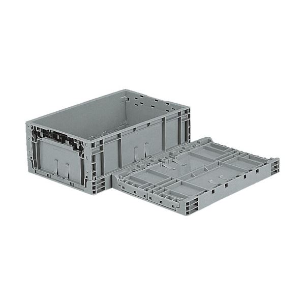 三甲 TPOボックス TPOー342明 グレー SK-TPO342-GLL 1個 折りたたみ コンテナ 収納 容器 オリコン