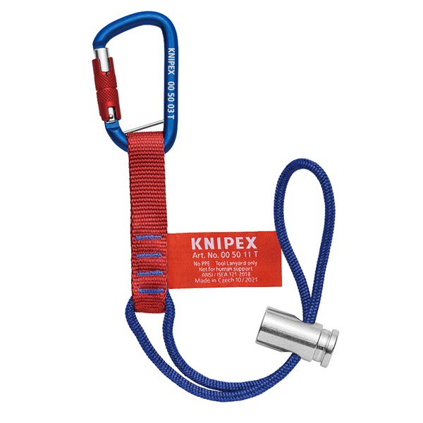 KNIPEX クニペックス カラビナ付 キアダプターストラップ 大きさ186×85×27 粍 容器に並べる入 005013TBK 手道具 手道具 DIY 御役目手道具