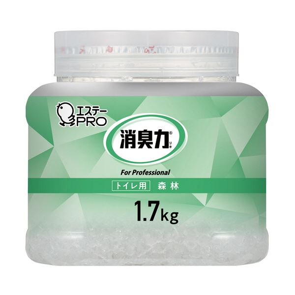 【尖んがり20倍】（まとめ） エステー 消臭力お役目用消臭剤 衝突先だつもの印字機 幼児用便器用 森林地帯の芳ばしさ 本体 1.7kg 1個 【×3書き割り】