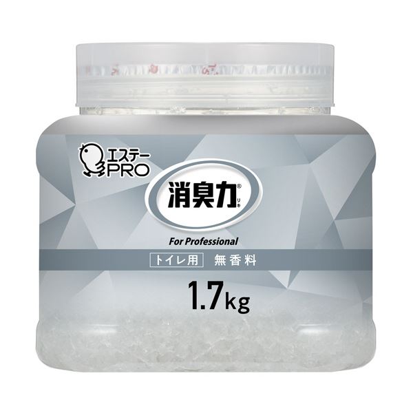 【尖んがり20倍】（まとめ） エステー 消臭力お役目用消臭剤 衝突先だつもの印字機 幼児用便器用 無芳ばしさ 本体 1.7kg 1個 【×3書き割り】