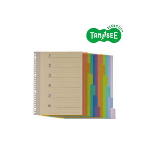 【ポイント20倍】（まとめ）TANOSEE インデックス（PP） A4タテ 4・30穴 6山2組 20パック