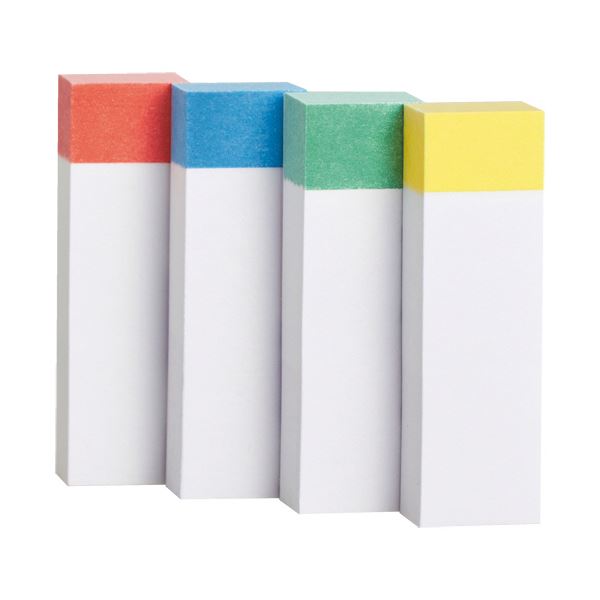 【尖んがり20倍】（まとめ） TANOSEEふせん 50×15粍 色帯4色 1風呂敷き包み（20冊） 【×10仕掛ける】