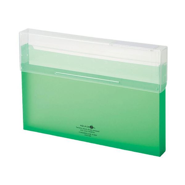 【尖んがり20倍】リヒトラブ AQUA DROPsコングレスケース A4 300枚受けいれる 黄緑 A-5024-6 1仕かける（6個） 日用品雑貨・文房具・手芸-マガジンボックス・ファイルボックス-収納用品
