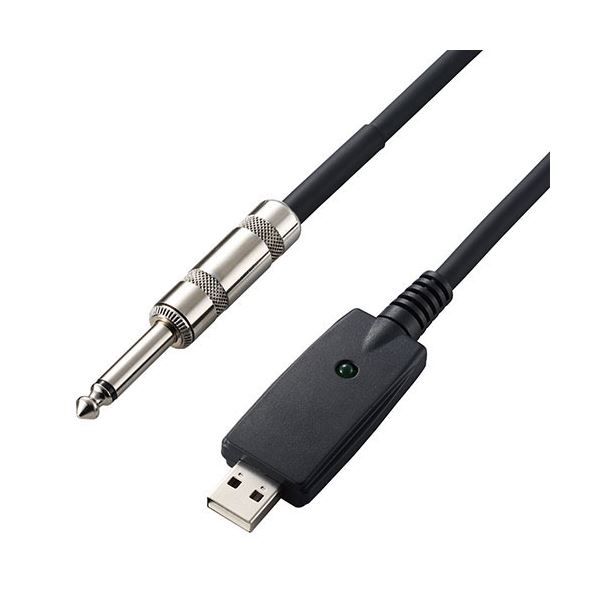 【尖んがり20倍】エレコム オーディオ界面 遮蔽物有線テレビ USB-φ6.3 3m インストゥルメント用 黒 DH-SHU30BK パソコン・周辺機器-ケーブル