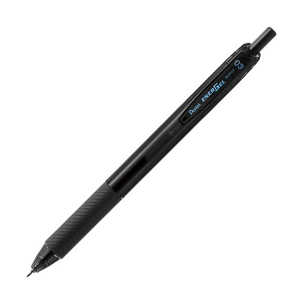 【マラソンでP最大49倍】（まとめ） ぺんてるゲルインキボールペン エナージェルエス 0.3mm 黒 BLN123-A 1セット（10本） 【×2セット】