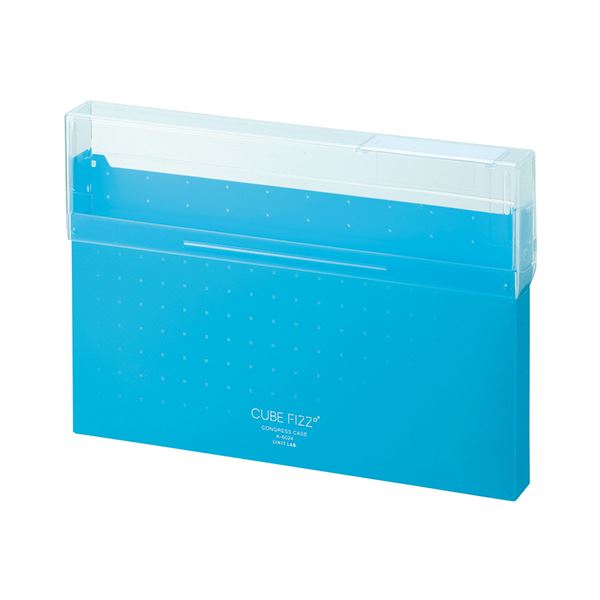 【百貨店SALEでP最大限度47倍】(まとめ）リヒトラブ CUBE FIZZコングレスケース A4 青碧 A-6024-8 1個【×30書き割り】