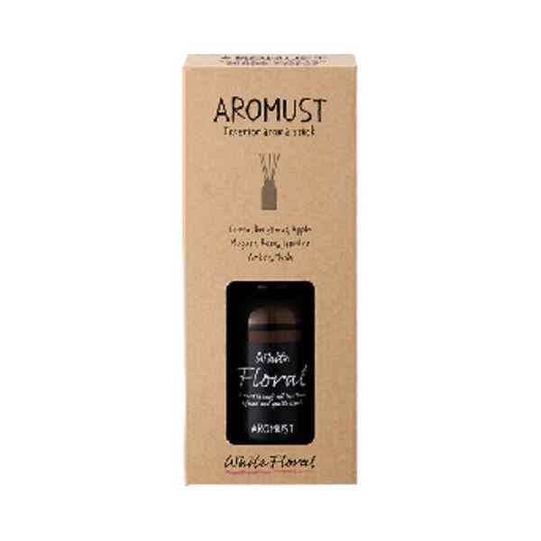 【尖んがり20倍】（まとめ） 晴香堂 アロマストスティック ホワイトフローラル 130ml 1個 【×5書き割り】
