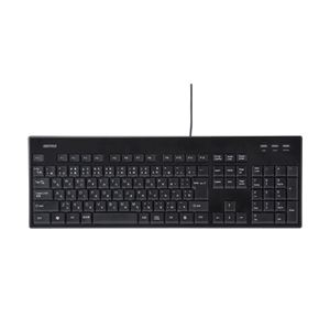 【尖んがり20倍】緩衝装置置き目（給与） USB繋ぎ合わせる 有線標準尺度鍵盤 丸洗い相応う青写真 黒いこと BSKBU12BK