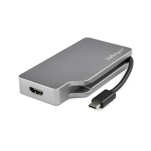 【引き換え証離れ離れ中】StarTech.com 4インチ1 USB Type-C繋ぎ合わせるマルチディスプレイアダプタ 空白文字薄墨色 CDPVDHDMDP2G1個 その他-パソコン・周辺機器