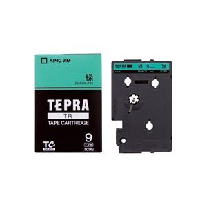 【ポイント20倍】（まとめ）キングジム テプラTRテープ TC9G 緑に黒文字 9mm【×3セット】