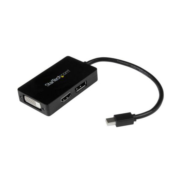 【マラソンでP最大49倍】StarTech.com Mini DisplayPort-DisplayPort変換アダプタ ディスプレイポート／DVI／HDMIブラック MDP2DPDVHD 1個