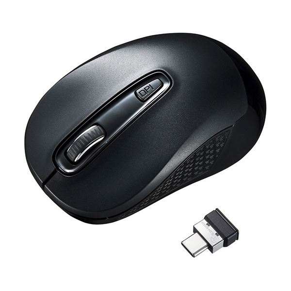 【ポイント20倍】（まとめ）サンワサプライ ワイヤレスType-CブルーLEDマウス ブラック MA-WBLC41BK 1個【×3セット】
