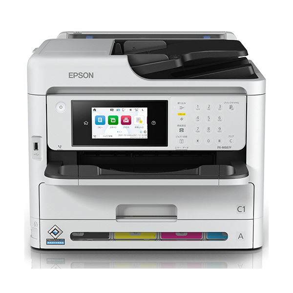 【マラソンでP最大49倍】エプソンカラービジネスインクジェット複合機 A4 FAX機能付 PX-M887F 1台