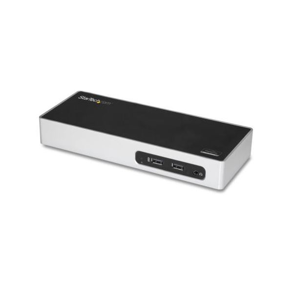【尖んがり20倍】StarTech.com USB 3.0繋ぎ合わせる縛ステイション 黒いこと＆しろがね色 DK30ADD 1台