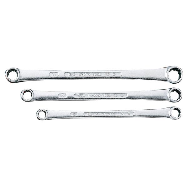 【マラソンでP最大49倍】KTC 京都機械工具 15゜ロングメガネレンチ セット 3本組 M1513 レンチ 工具 ツール DIY 作業工具 8,892円