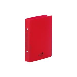 【マラソンでポイント最大47.5倍】(業務用10セット) LIHITLAB ツイストリング式ファイル 【A5/2穴】 タテ型 F5006-3 赤|インテリアの壱番館