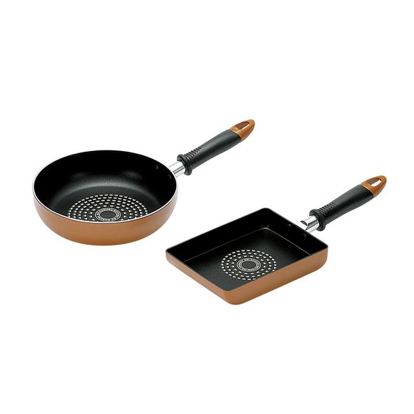 【マラソンでポイント最大47.5倍】IH対応 フライパン20cm&玉子焼13×18cm KKCH-501S|インテリアの壱番館