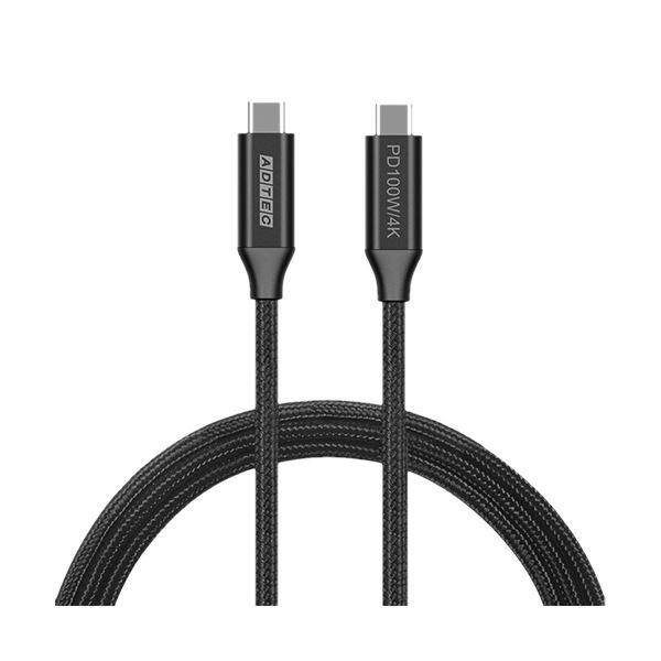 【尖んがり20倍】（まとめ） 居住地テックType-C to C 有線テレビ （4K・PD100W／10Gbps） 1.5m 黒いこと APC-V1510CC-4KU3G2-B1本 【×3書き割り】