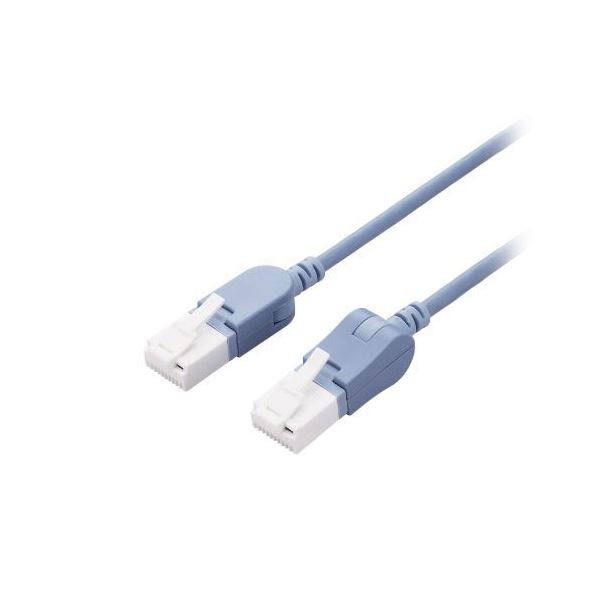 【マラソンでポイント最大47.5倍】エレコム スイングコネクターLANケーブル(Cat6A準拠) LD-GPATWV/BU100|インテリアの壱番館