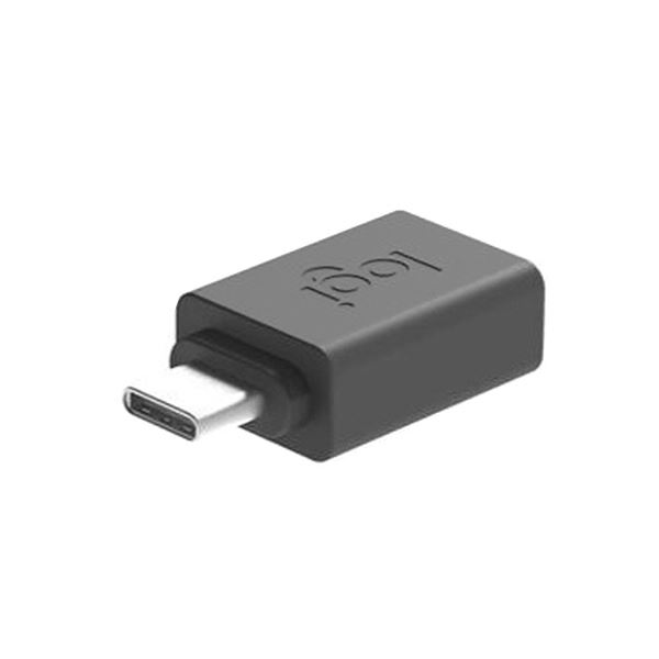 【尖んがり20倍】（まとめ） ロジクールアダプター USB-C - A CAA1 1個 【×3書き割り】