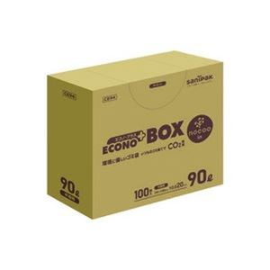 【クーポン配布中】日本サニパック nocooエコノプラスBOX半透明90L 100枚 CE94