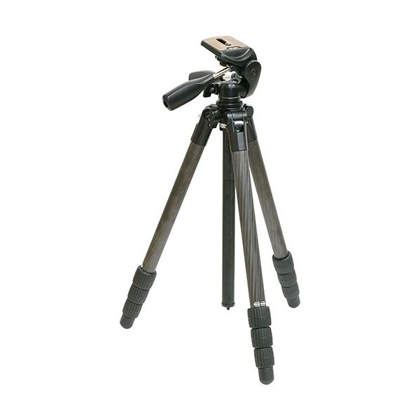 スリック SLIK ライトカーボン E84 II カーボン式・パイプ径28mmの中型タイプの4段三脚 ハライチロック式開脚機構 KEN09410