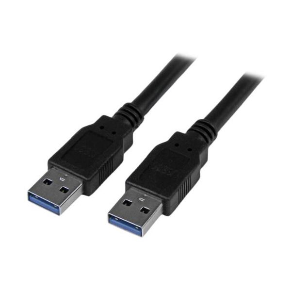 【尖んがり20倍】（まとめ） StarTech.com USB3.0有線テレビ 3m A（雄）-A（雄） 黒いこと USB 3.1 Gen 1 （5 Gbps）USB3SAA3MBK 1本 【×3書き割り】