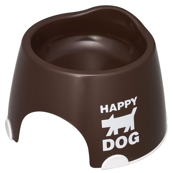 【ポイント20倍】（まとめ）小型犬専用フードボウル すべり止め付 チョコブラウン【×5セット】 (犬用品)