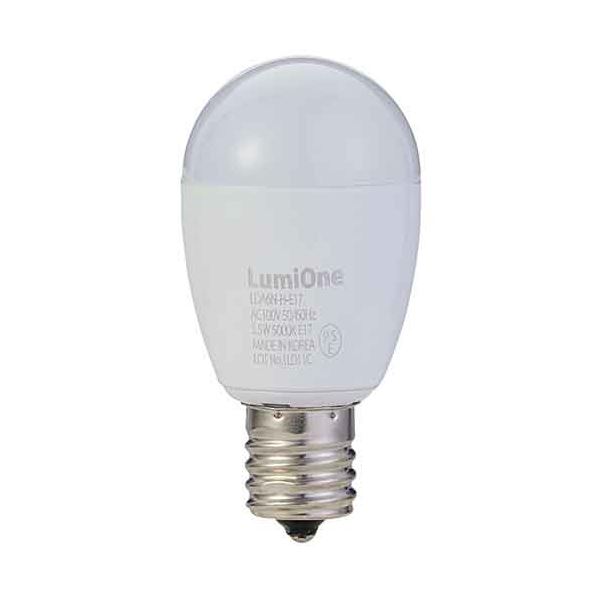 【尖んがり20倍】（まとめ） インター科学技術 LED白熱電球 ミニクリプトン形 E17口金 5.5W 5000K 昼白いこと LDA6N-H-E17 1個 【×3書き割り】