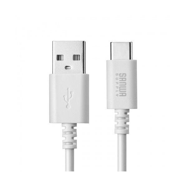 【マラソンでP最大49倍】サンワサプライ USB2.0 TypeC-Aケーブル 1m ホワイト（RoHS指令10準拠） KU-CA10W 1本